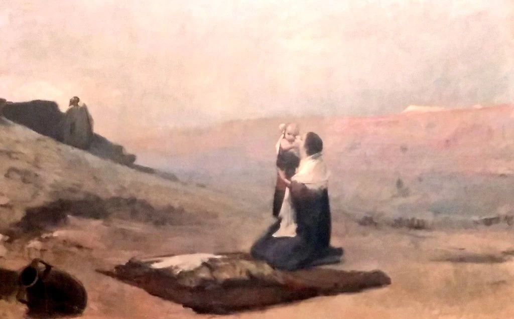 Bruno Piglhein - Riposo durante la fuga in Egitto, 1890